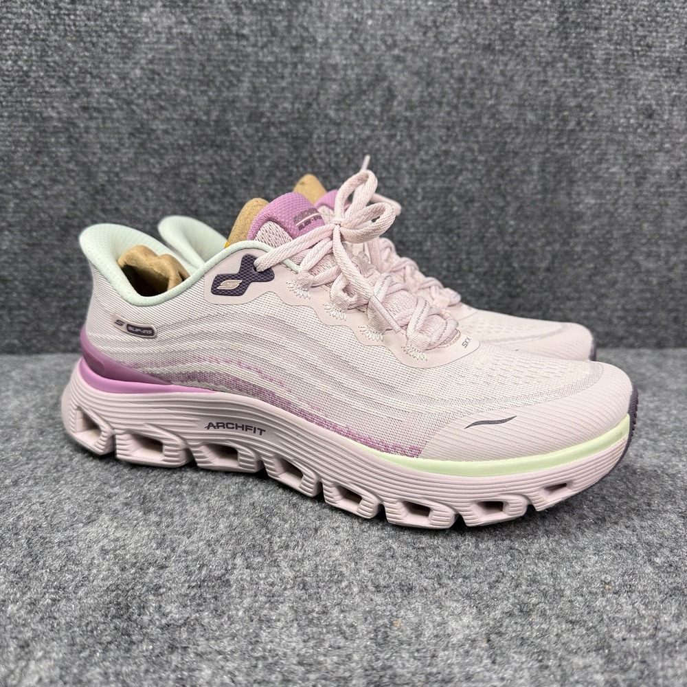 Skechers‎ Womens 9 Arch Fit Glide-Step Wave Slip Ins Lavender 150760 LVMT